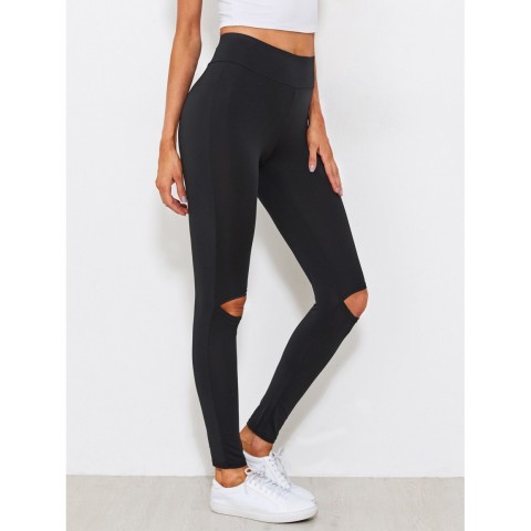 Cut Out Knee Leggings