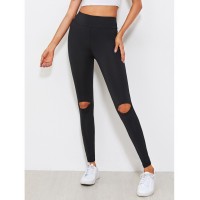 Cut Out Knee Leggings