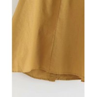 Ruffle Trim Button Through Dress