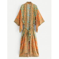 All Over Florals Self Tie Kimono