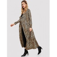 Leopard Print Longline Kimono