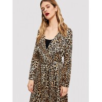 Leopard Print Longline Kimono