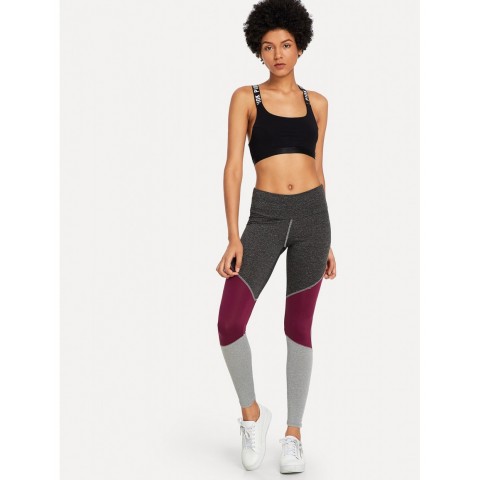 Colour Block Peg Leg Leggings