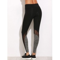 Color Block Mesh Insert Leggings