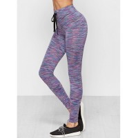 Space Dye Drawstring Waist Leggings