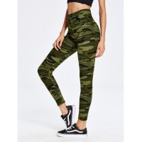 Camouflage Print Ankle Leggings