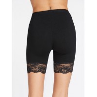 Lace Trim Short Leggings