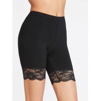 Lace Trim Short Leggings