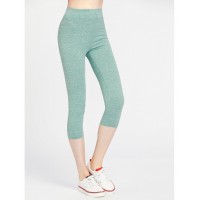 High Rise Crop Marled Leggings