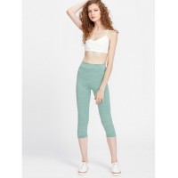 High Rise Crop Marled Leggings