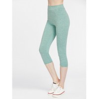 High Rise Crop Marled Leggings