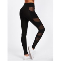 Sheer Mesh Panel Leggings