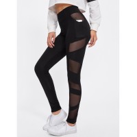 Sheer Mesh Panel Leggings