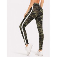 Tape Side Camo Leggings