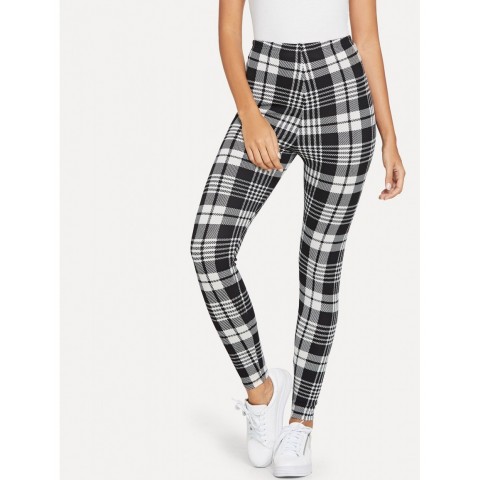 Plaid Print Leggings