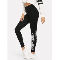 Letter Print Leggings