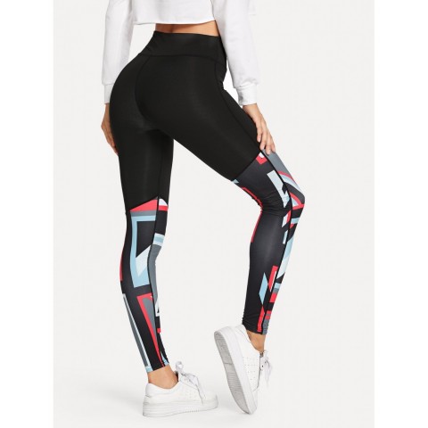 Geometric Print Skinny Leggings