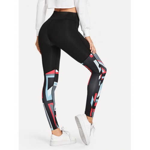 Geometric Print Skinny Leggings