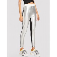 Cut And Sew Metallic Leggings