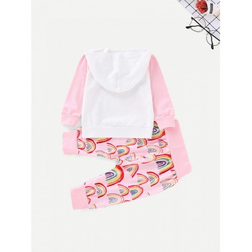 Baby Letter Print Hoodie &amp;amp; Pants