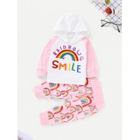 Baby Letter Print Hoodie &amp;amp; Pants