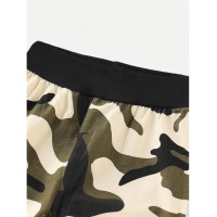 Baby Letter Print Jumpsuit &amp;amp; Camo Print Pants &amp;amp; Hat